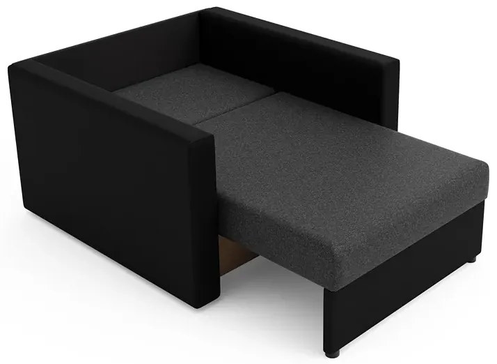 Sofa Amerykanka Czarny Szary + Bernis 2X