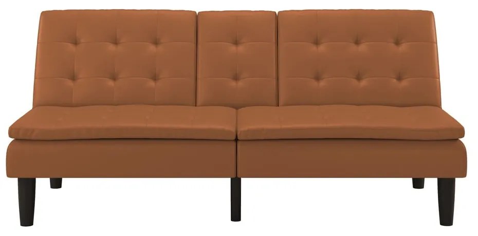 Koniakowa rozkładana sofa z imitacji skóry 191 cm Maine – Støraa