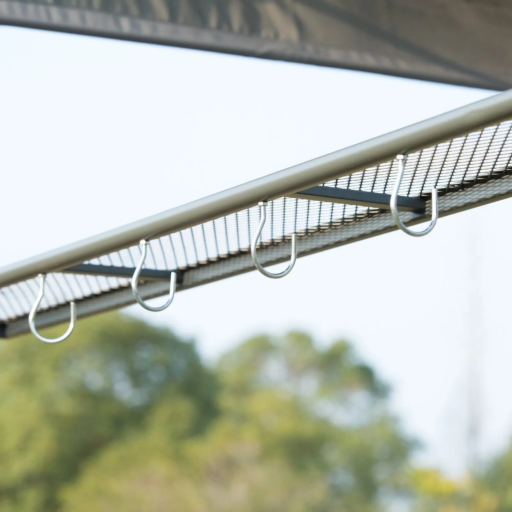 Outsunny Pawilon Grillowy z Ochroną Przeciwpożarową