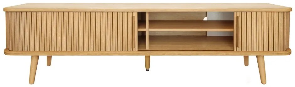 Szafka pod TV w dekorze dębu w naturalnym kolorze 178x50x40 cm Rove – Woodman