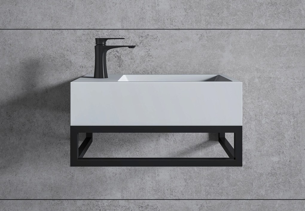 Umywalka ścienna BA18 z odlewu mineralnego