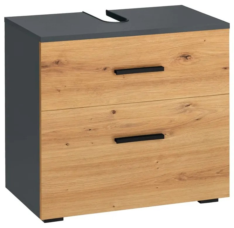 Szafka pod umywalkę w dekorze dębu 55x35 cm Malika – Støraa
