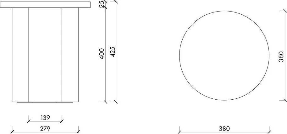 Beżowy stołek Oly – noo.ma