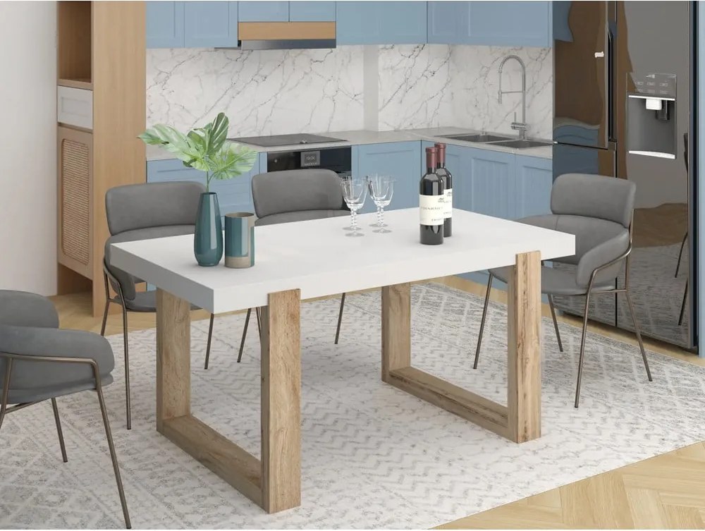 Biały stół 90x160 cm Solid – Støraa