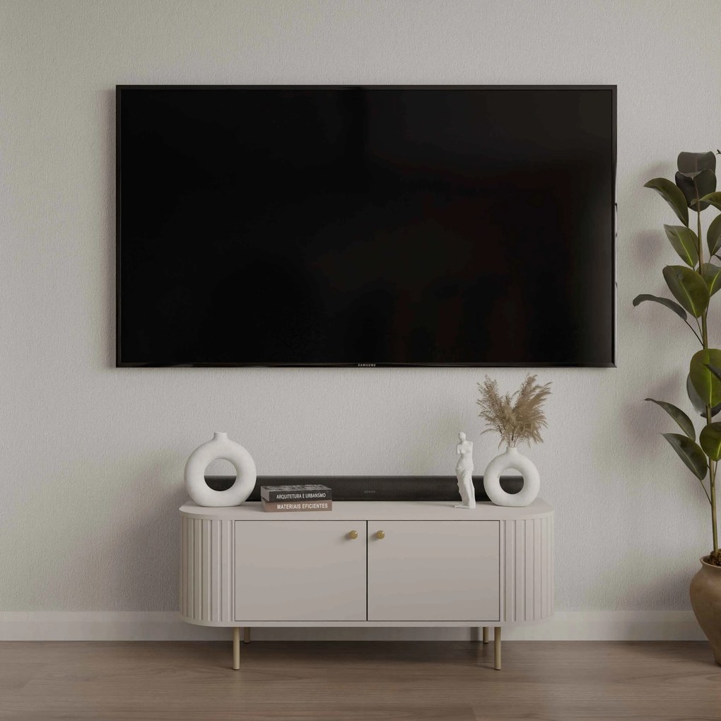 Szafka RTV stojąca BOLLA 123 cm do Salonu pod Telewizor - Odcienie beżu