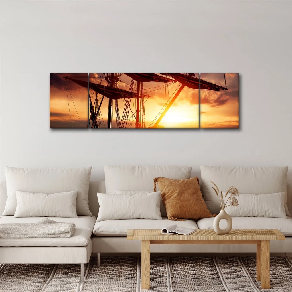 Obraz - Starożytny statek piracki (170x50 cm)