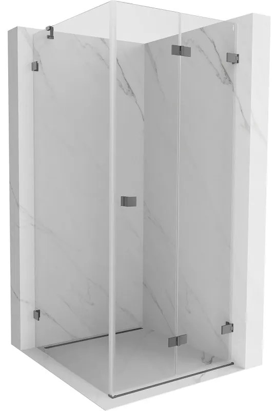 Mexen Lunar-F kabina prysznicowa składana prawa 100 x 100 cm, transparent, gun metal - 836-100-100-95-00-P