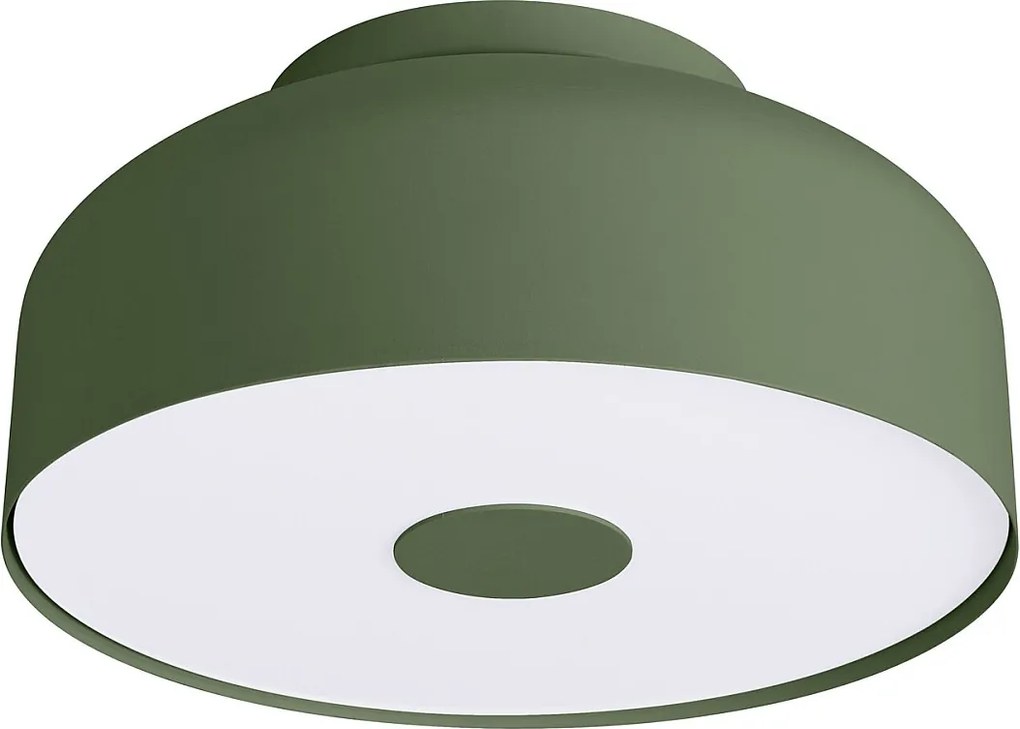 Lampa Sufitowa Nowoczesny Omiq, Stal/Pvc - 4 Źródło - L.30 X H.15 Cm - Zielony Oliwkowy