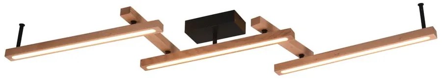 Czarno-naturalna lampa sufitowa LED ze zdalnym sterowaniem 10x180 cm Bellari – Trio