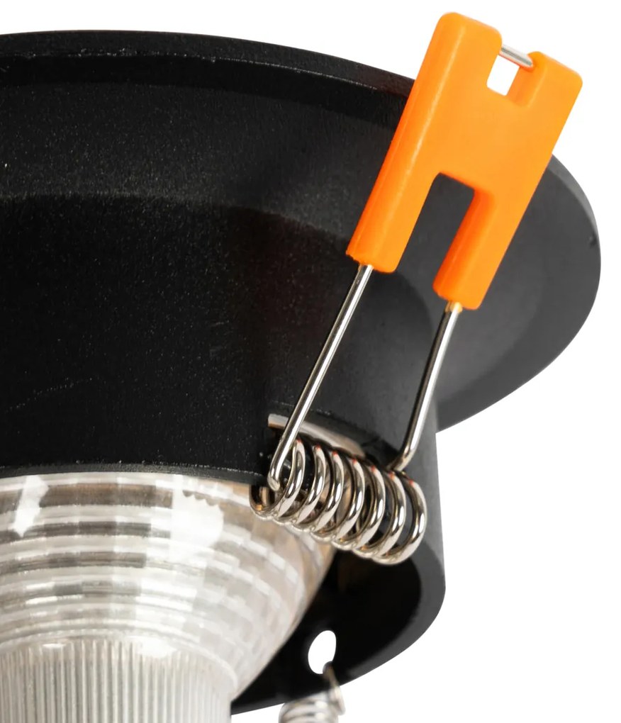 Zestaw 12 czarnych opraw LED GU10 50 mm - Gijs