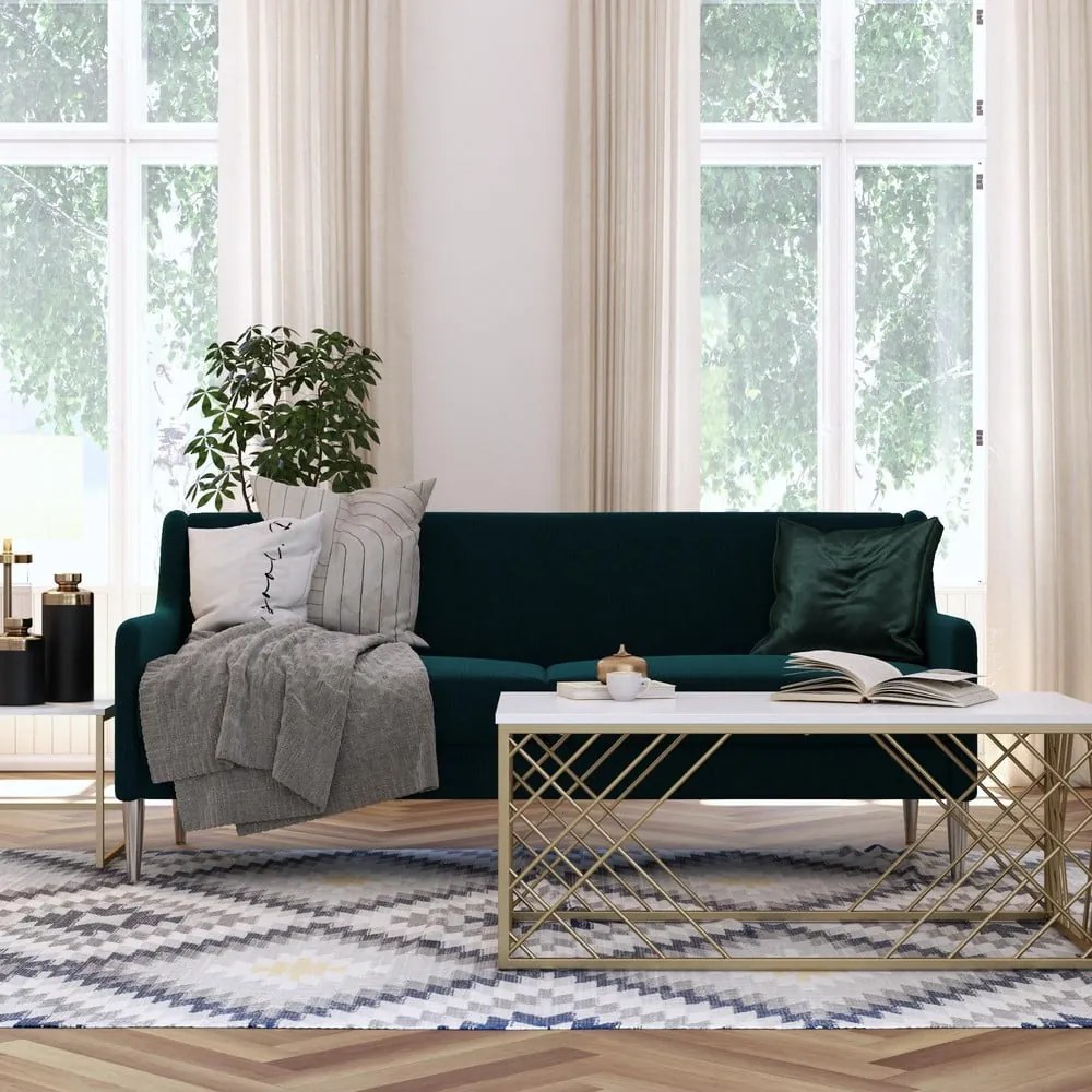 Niebieska sofa 190 cm Virginia – CosmoLiving by Cosmopolitan