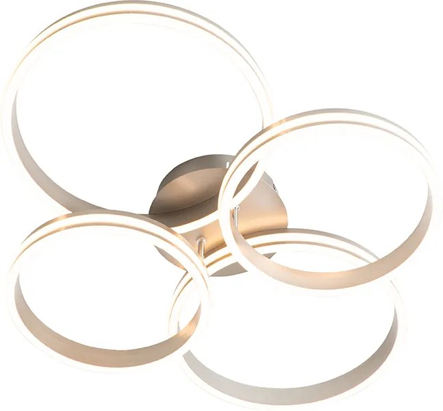 Lampa sufitowa stalowa z wbudowanymi diodami LED, 3-stopniowy ściemniacz, 4-punktowa - Navara