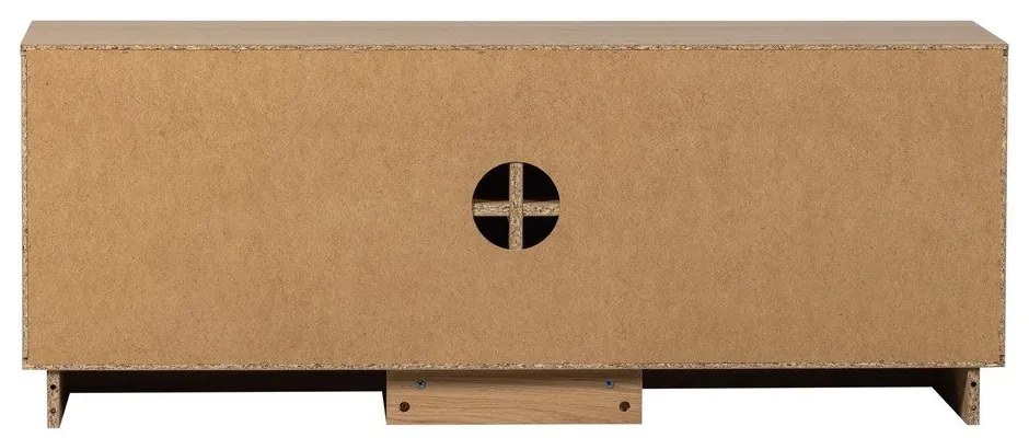 Szafka pod TV z litego drewna dębowego w naturalnym kolorze 133x52x45 cm Zuma – WOOOD