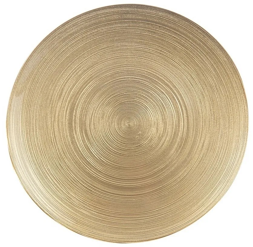 Orion Szklany talerz do serwowania Golden,średnica 21 cm, śred. 21 cm