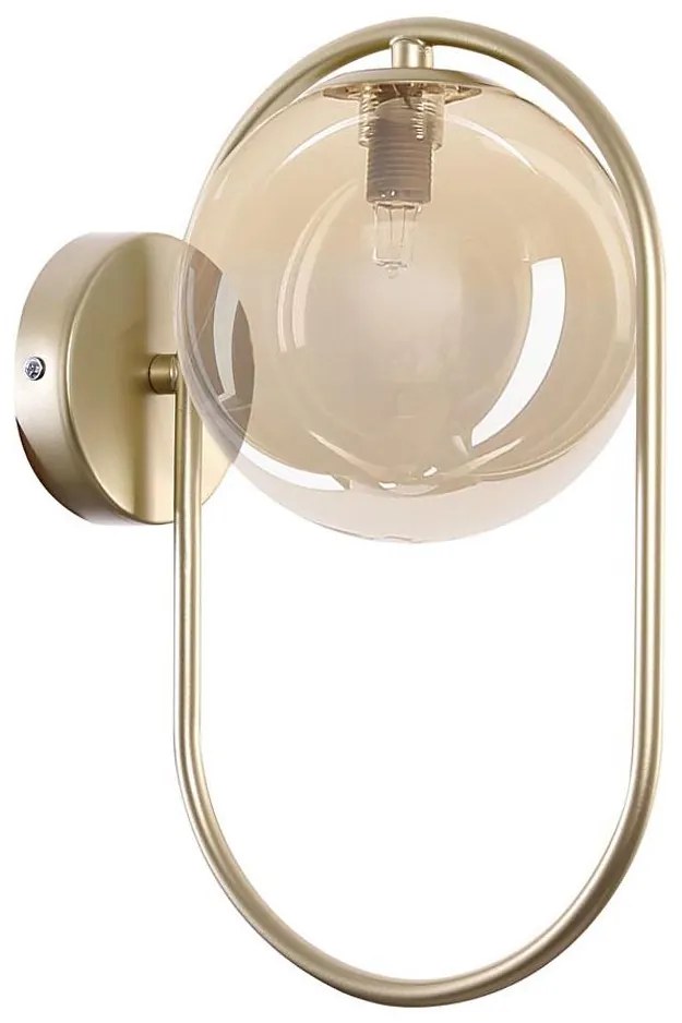 Kinkiet CORDEL 1xG9/28W/230V mosiądz/dymny beżowy