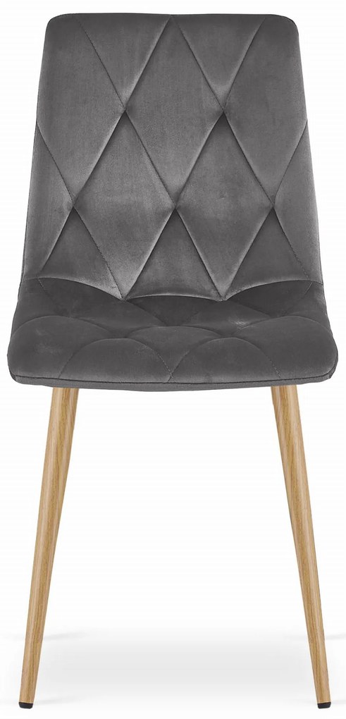 Zestaw stół NP 120x80 Dąb Sonoma + 4 krzesła LIBRA szare