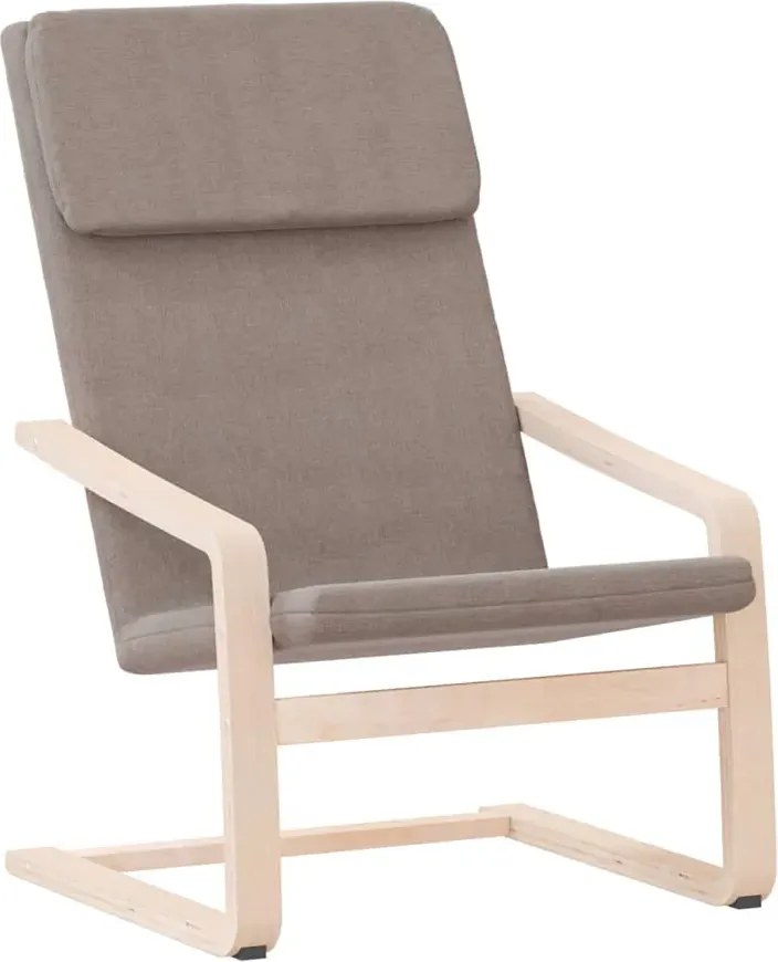 Skandynawski drewniany fotel wypoczynkowy w kolorze taupe R7-S81
