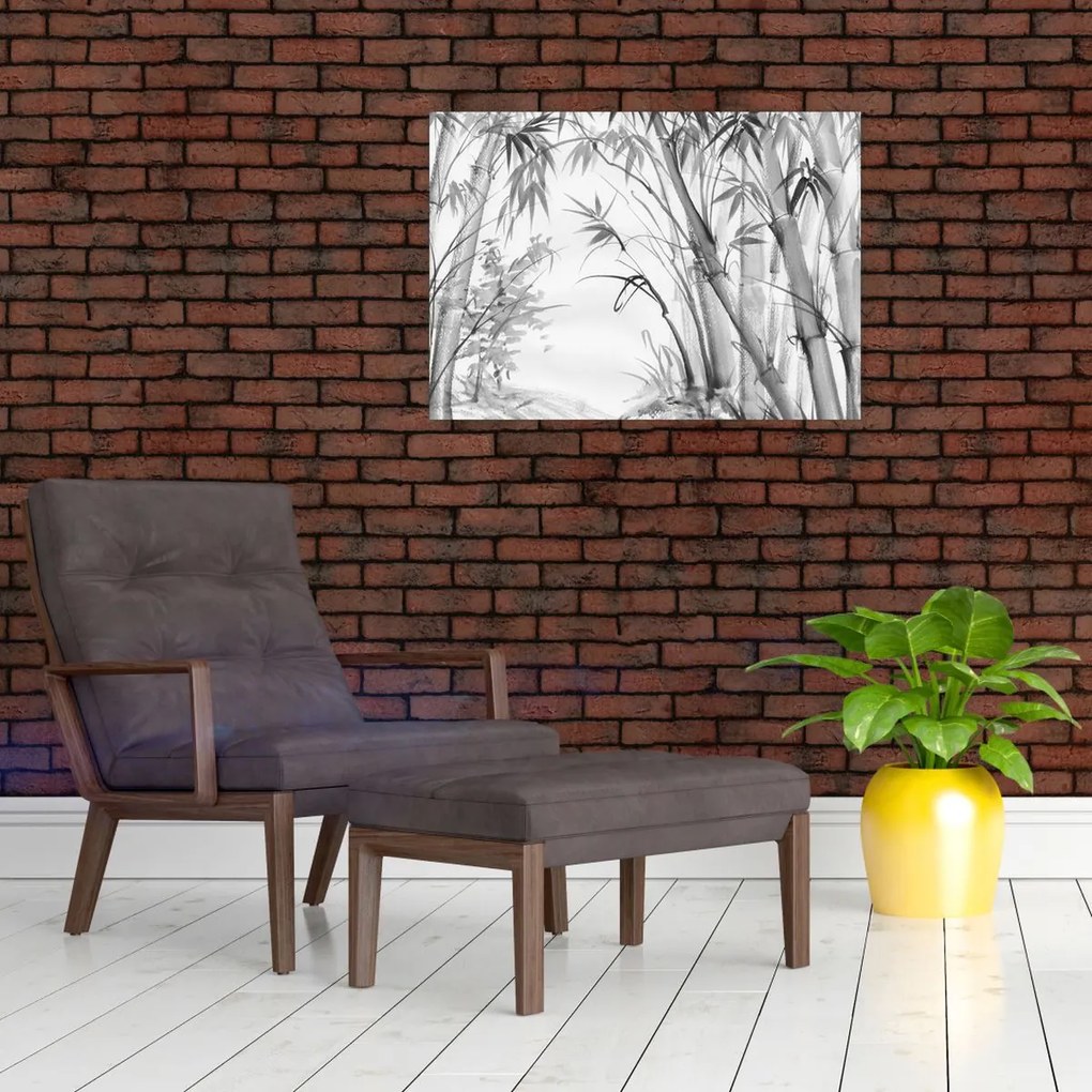 Obraz na szkle - Las bambusowy (70x50 cm)
