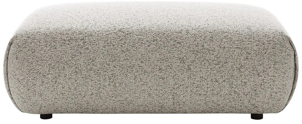 Puf z szarą melanżową tapicerką - MONELIA