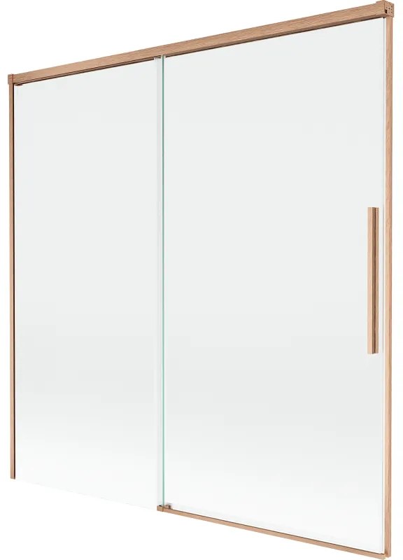 Mexen Rox parawan nawannowy 2-skrzydłowy rozsuwany 160 x 150 cm, transparent, miedź szczotkowana - 8C9-160-001-65-00