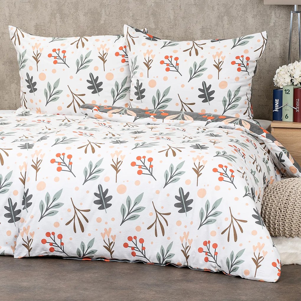 4Home Pościel flanelowa Winter nature, 220 x 200 cm, 2 szt. 70 x 90 cm, 220 x 200 cm, 2 szt. 70 x 90 cm