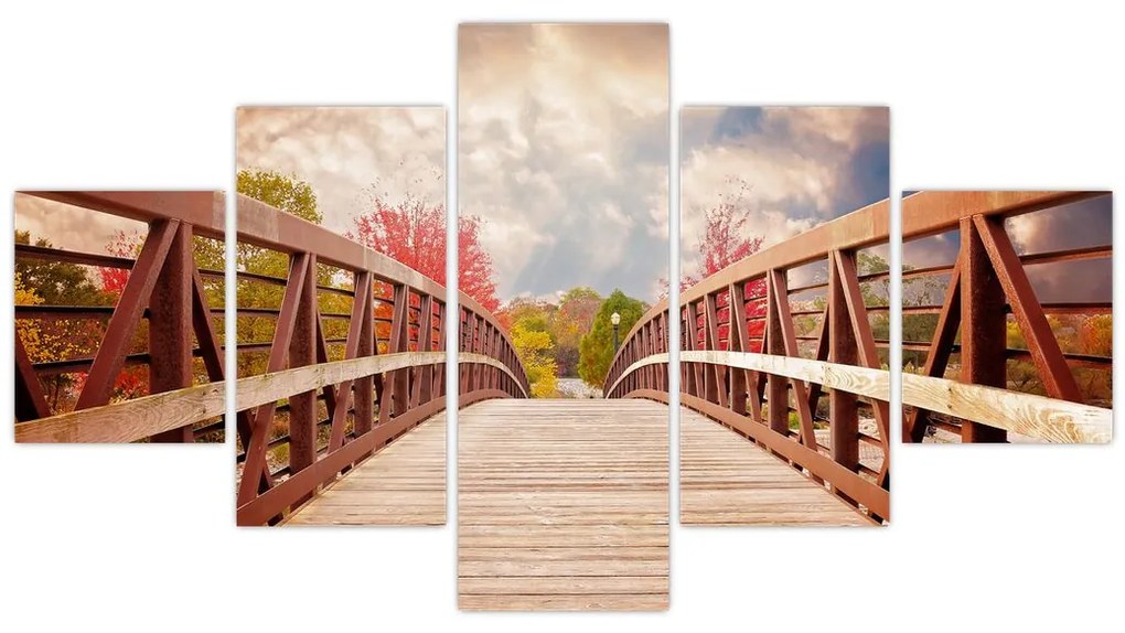 Obraz - drewniany most (125x70 cm)