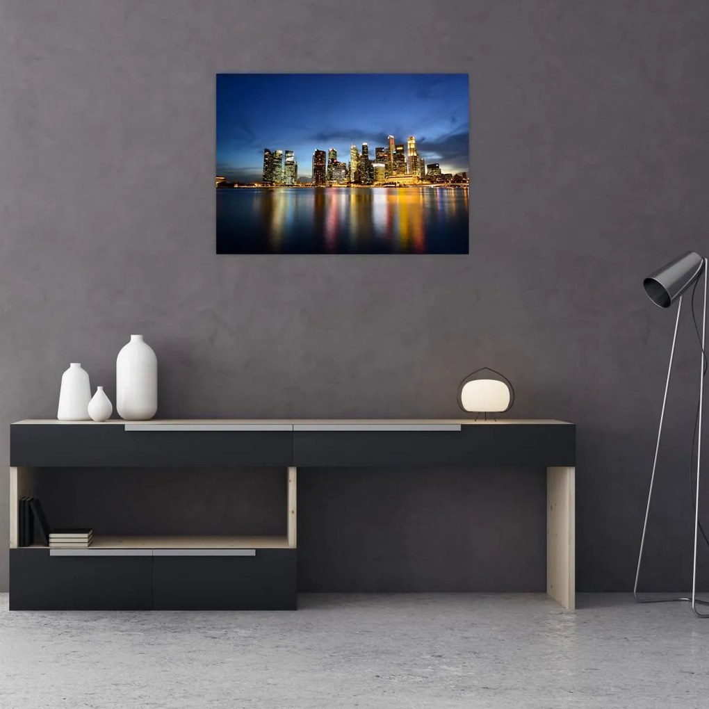 Obraz na szkle - drapacze chmur (70x50 cm)