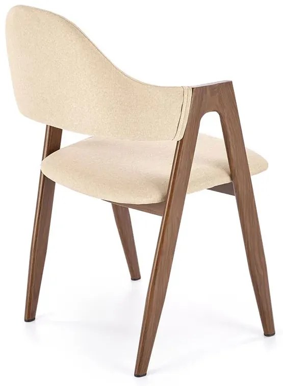 Beżowe krzesło z podłokietnikami - Hamo 2X