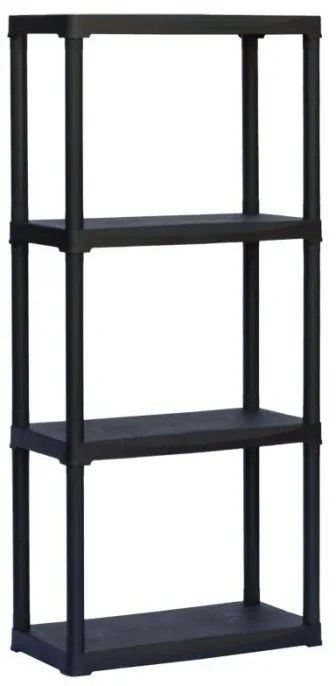 Regał plastikowy TEMPO 1+1 GRATIS, 1330x600x300 mm, 4 półki
