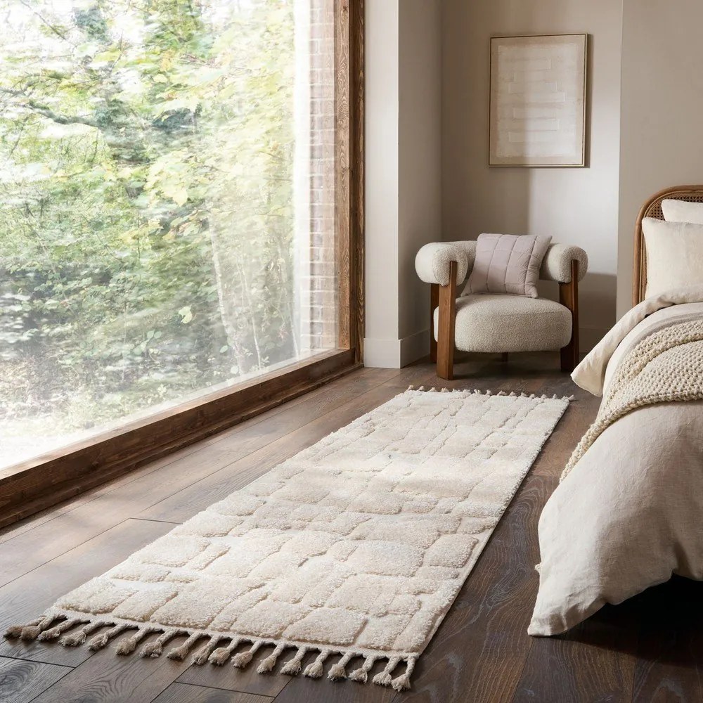 Kremowy chodnik 80x300 cm Esra Cobbled – Flair Rugs