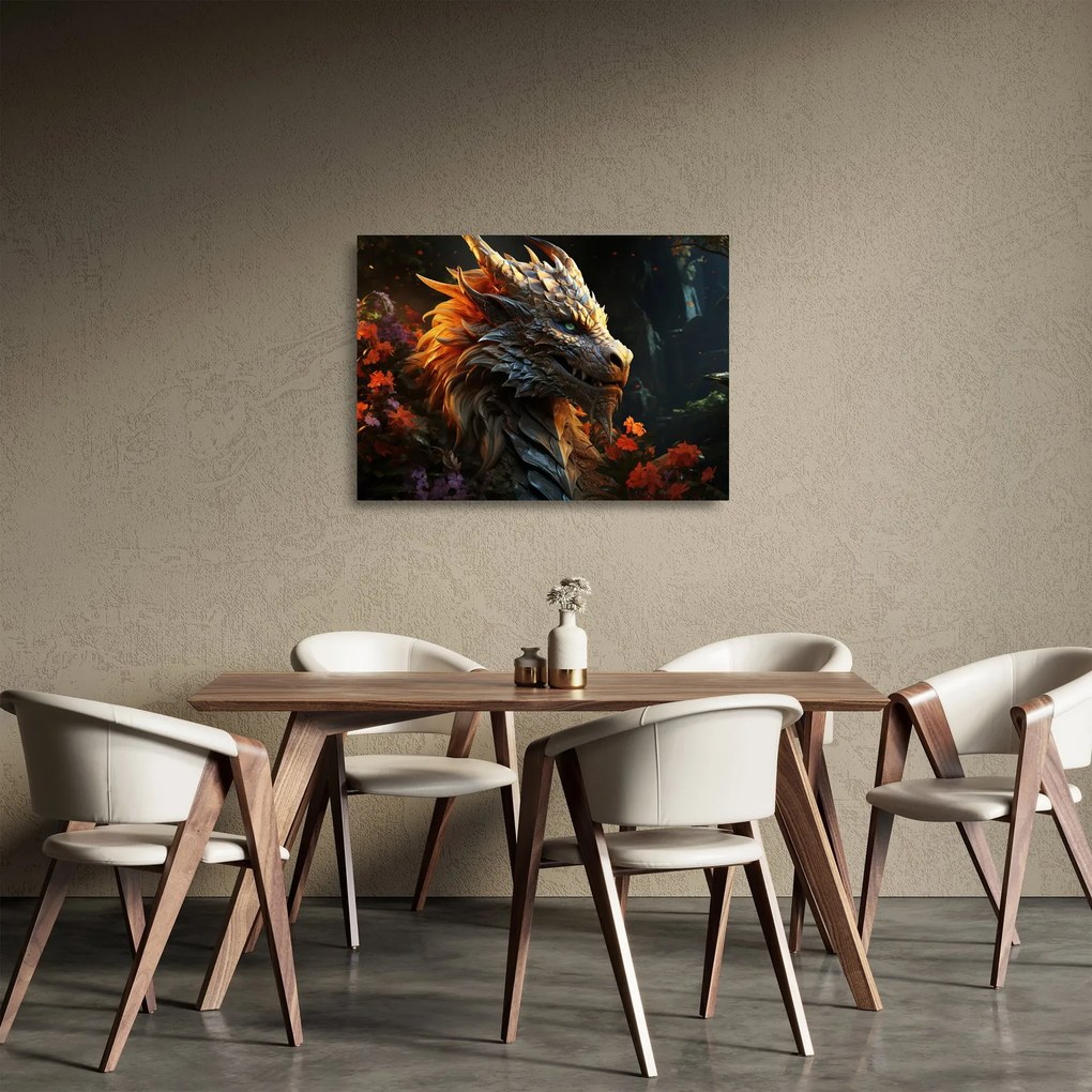 Obraz na szkle - Smok (70x50 cm)