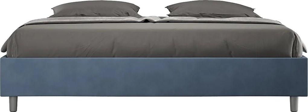 Łóżko bez stelaża tapicerowane 180x210 microfibra Niebieski Azelia