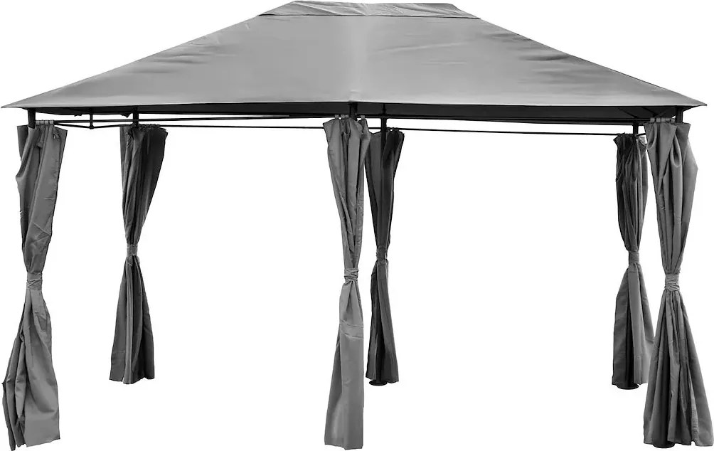 Szary pawilon ogrodowy z bocznymi ściankami L1-C01