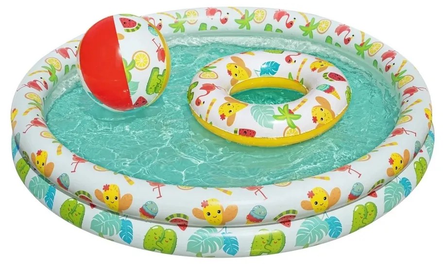 Bestway Zestaw nadmuchiwany - basen 122 cm, kołodo pływania 46 cm, piłka 27 cm