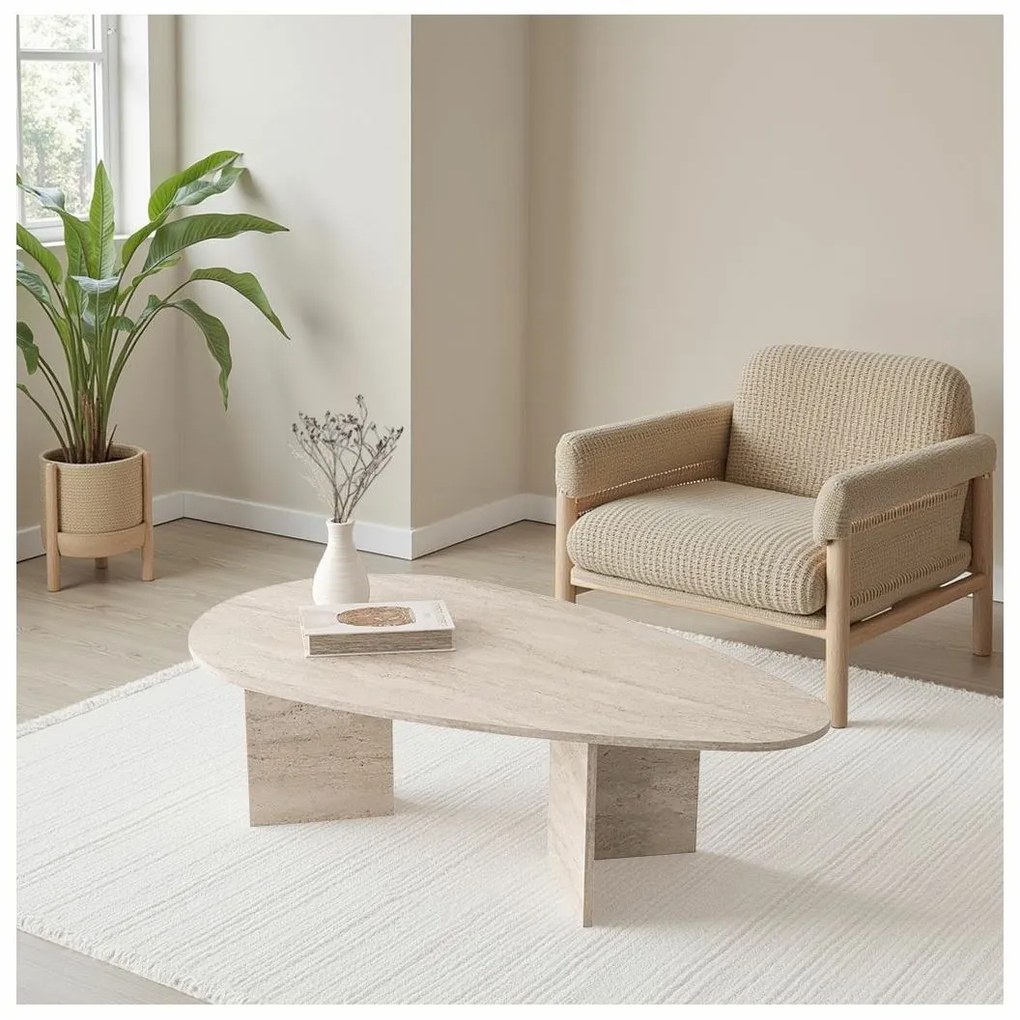 Stolik konferencyjny Flap Travertine