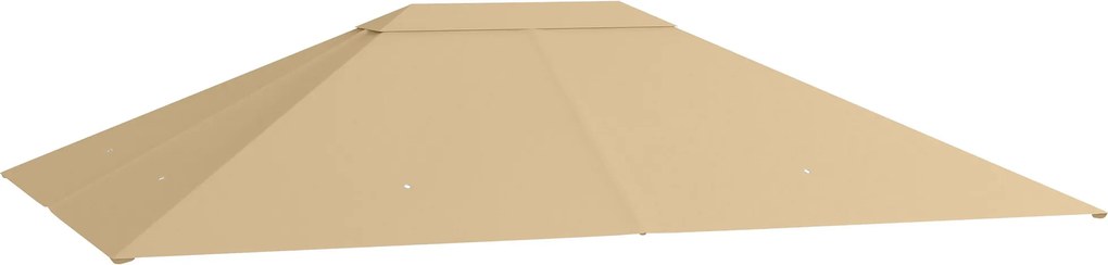 Outsunny Zamienny Dach do Pawilonu, Baldachim, Odporny na Warunki Pogodowe, 397 x 297 cm, Khaki