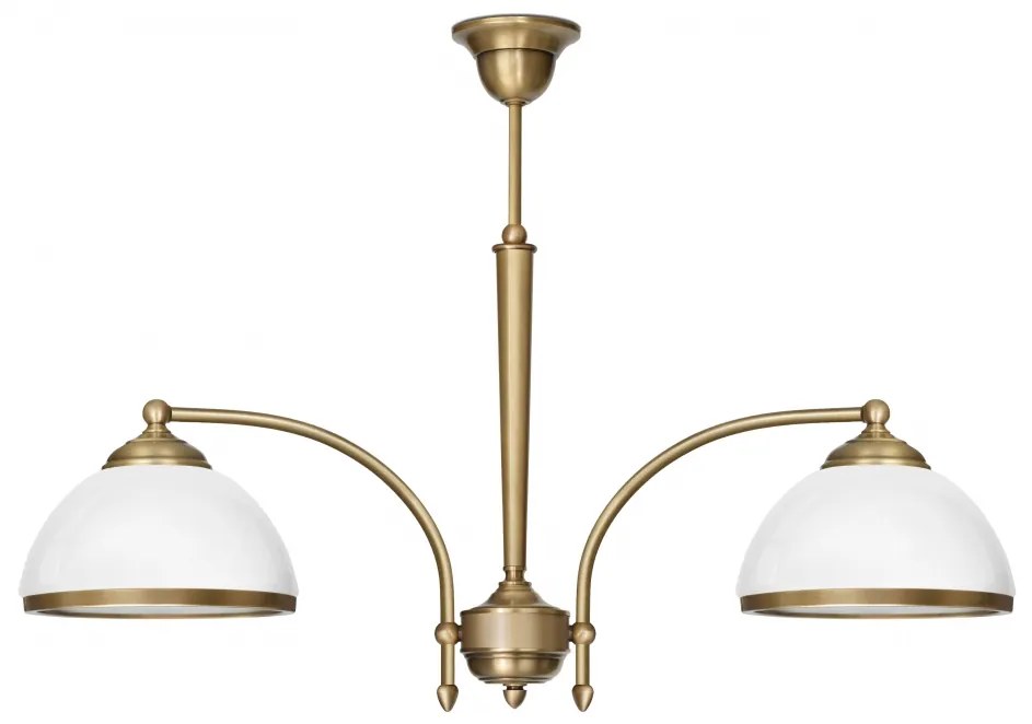 Żyrandol mosiężny dwukloszowy YR-S2