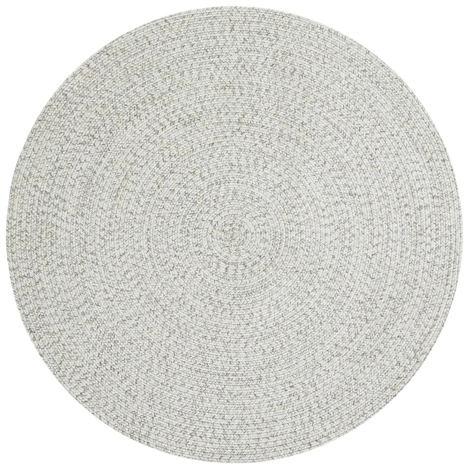 Białobeżowy okrągły dywan odpowiedni na zewnątrz ø 150 cm – NORTHRUGS