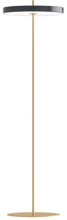 Antracytowa lampa stojąca LED ze ściemniaczem i metalowym kloszem (wysokość 151 cm) Asteria Floor – UMAGE