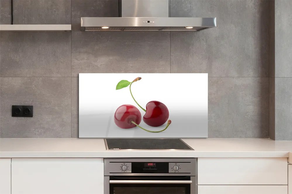 Panel szklany do Kuchni Soczyste Czerwone Wiśnie