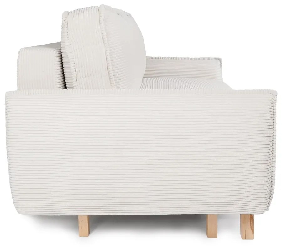 Beżowa sztruksowa rozkładana sofa 218 cm Tori – Bonami Selection