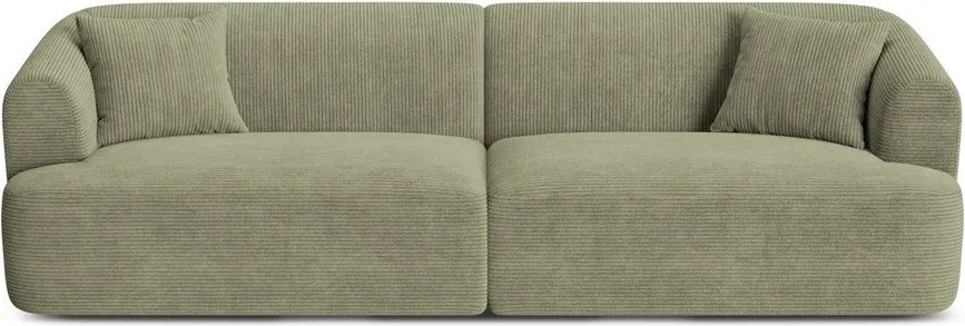 Zielona sztruksowa sofa 255 cm Campi – Cosmopolitan Design