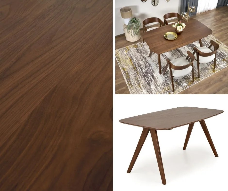 Nierozkładany stół z fornirowanym blatem Miguel Halmar