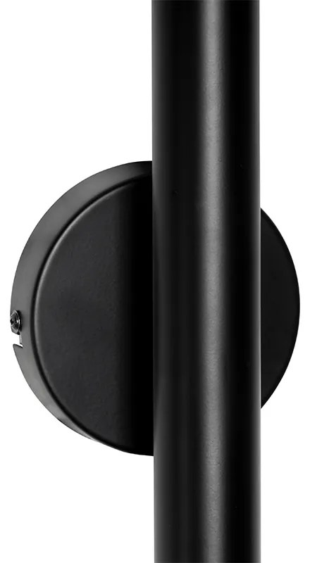 Kinkiet / Lampa scienna Art Deco czarny 2-punktowy - Tubi ArtDeco Oswietlenie wewnetrzne