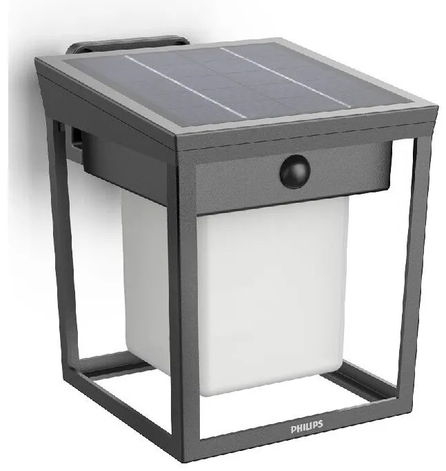 Philips Blaise UltraEfficient solarna lampa LED,czujnik, antracyt, 1,5 W, 250/20 lm, 3000 K