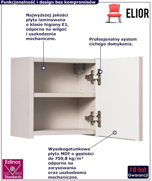 Górna wisząca szafka łazienkowa w kolorze kaszmir K9-W29