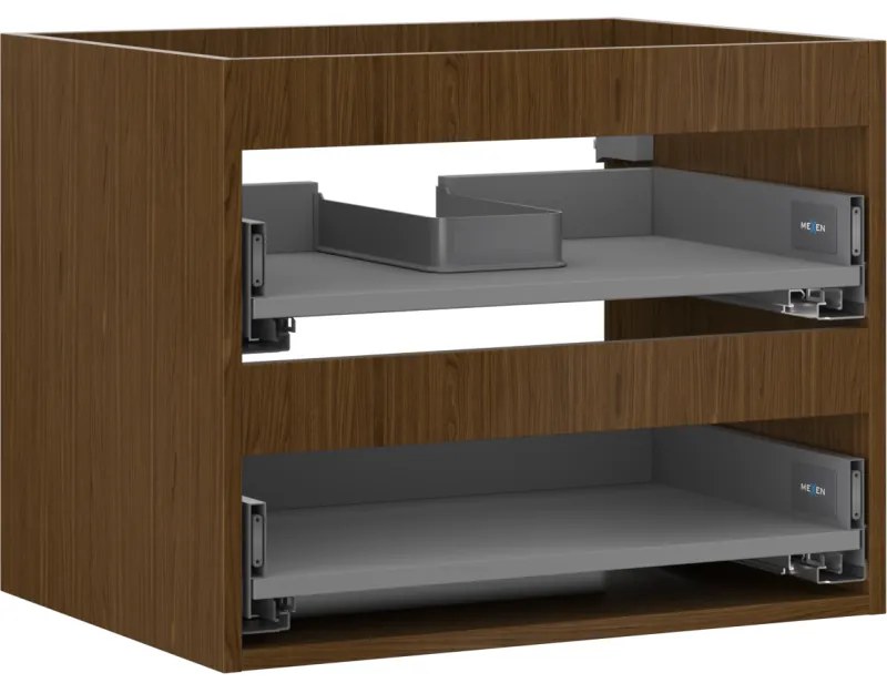 Mexen Box-A korpus szafki podumywalkowej 60 cm, 2 szuflady, orzech - 91AX0-0600-470-2-86