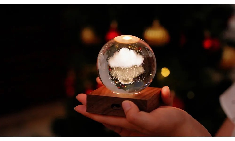 Ciemnobrązowa dekoracja świetlna na USB Amber – Gingko