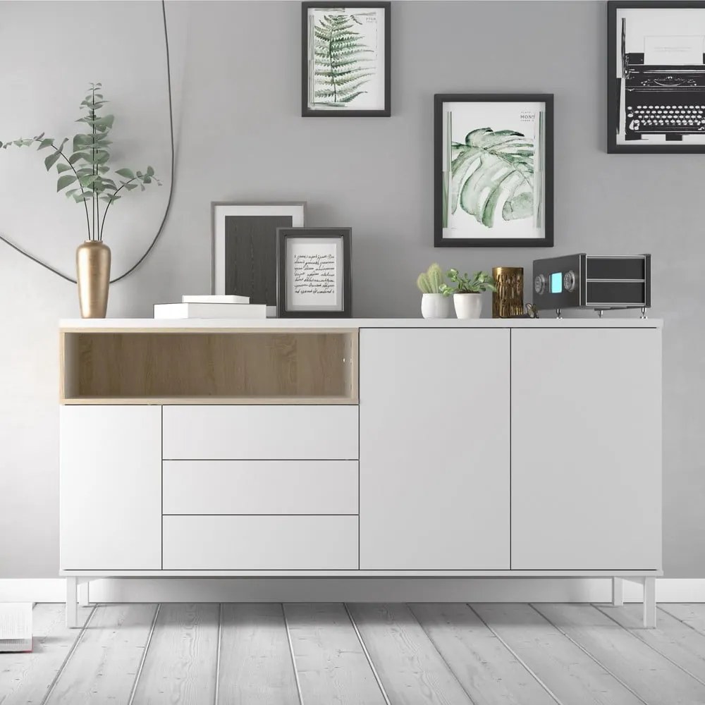 Biała komoda 176x90x49 cm Roomers – Tvilum