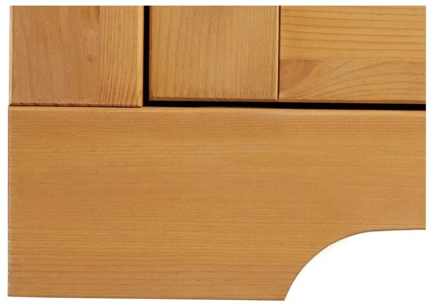 Witryna z litego drewna sosnowego w naturalnym kolorze 95x35 cm Lisa – Støraa
